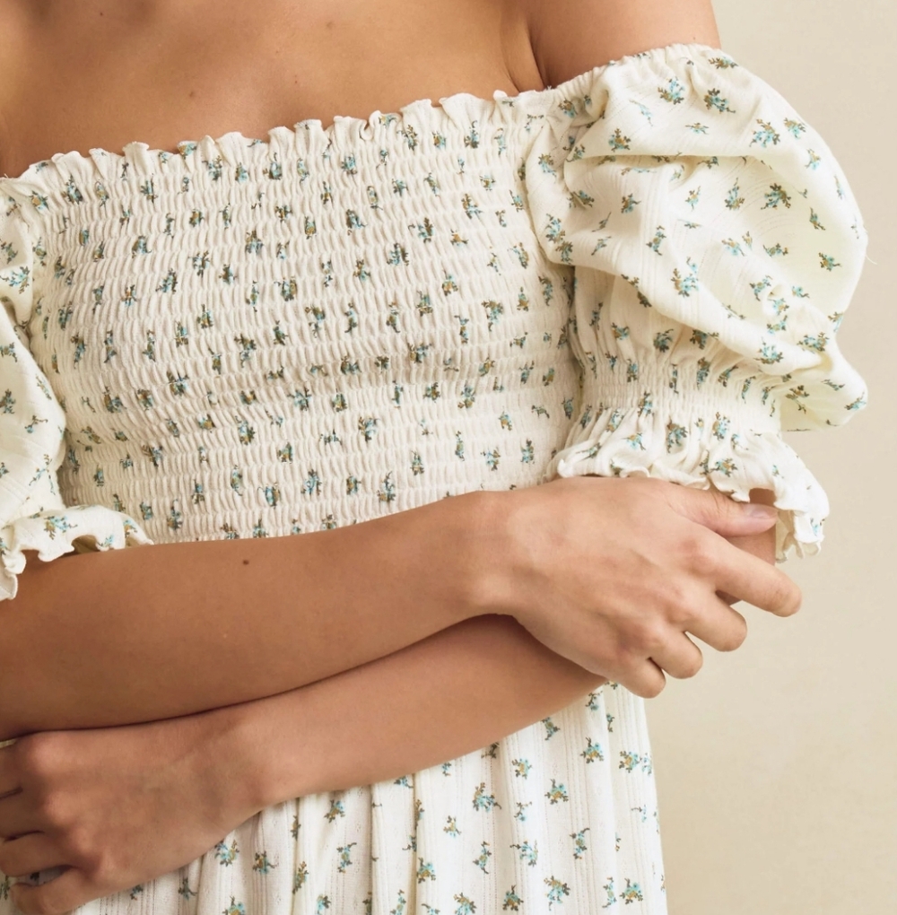 Celebrity Pink White Floral Dress